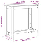 Bartisch Schwarz Eichen-Optik 102 x 50 x 103,5 cm Holzwerkstoff