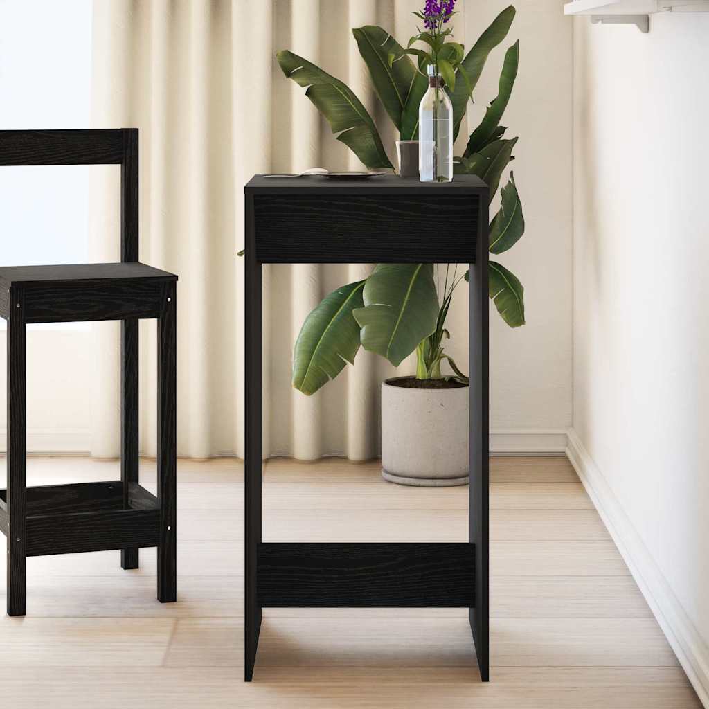 Bartisch Schwarz Eichen-Optik 51 x 50 x 103,5 cm Holzwerkstoff