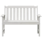 Gartenbank Weiß 120 x 59 x 88 cm HDPE