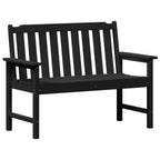 Gartenbank Schwarz 120 x 59 x 88 cm HDPE