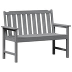 Gartenbank Hellgrau 120 x 59 x 88 cm HDPE