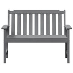 Gartenbank Hellgrau 120 x 59 x 88 cm HDPE