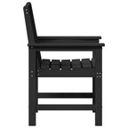 Garten-Esszimmerstuhl 2 pcs Schwarz 65,5 x 59 x 88 cm HDPE