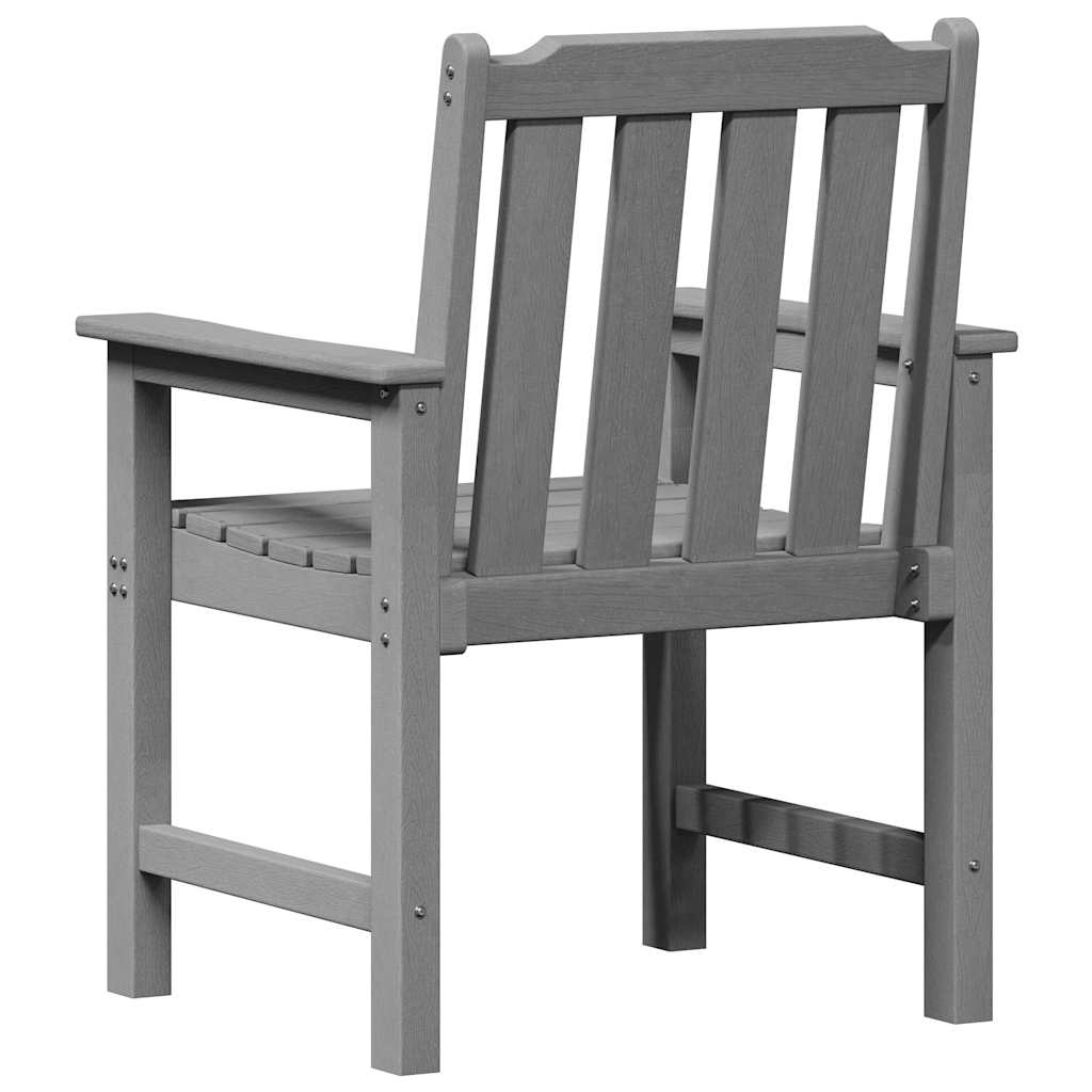 Garten-Esszimmerstuhl 2 pcs Hellgrau 65,5 x 59 x 88 cm HDPE