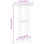 Bartisch Weiß 55 x 55 x 107 cm Polyethylen