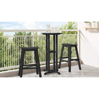 Bartisch Schwarz 55 x 55 x 107 cm Polyethylen