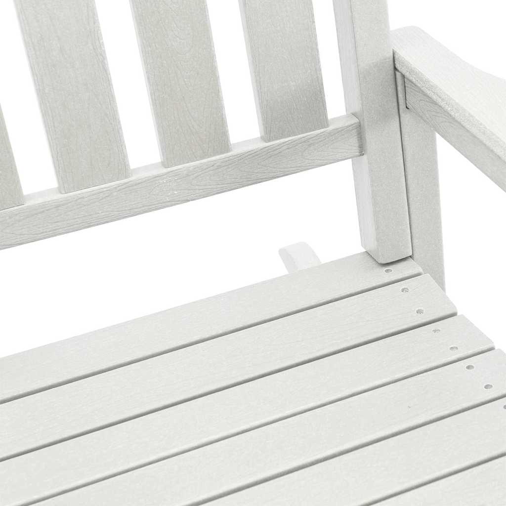 Schaukelstuhl für den Garten Weiß 92 x 70 x 108cm HDPE