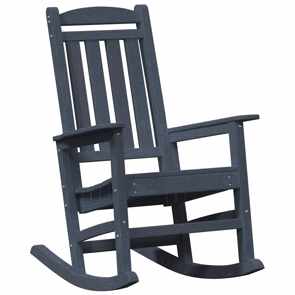 Schaukelstuhl für den Garten Marineblau 92 x 70 x 108cm HDPE