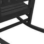 Schaukelstuhl für den Garten Schwarz 92 x 70 x 108cm HDPE