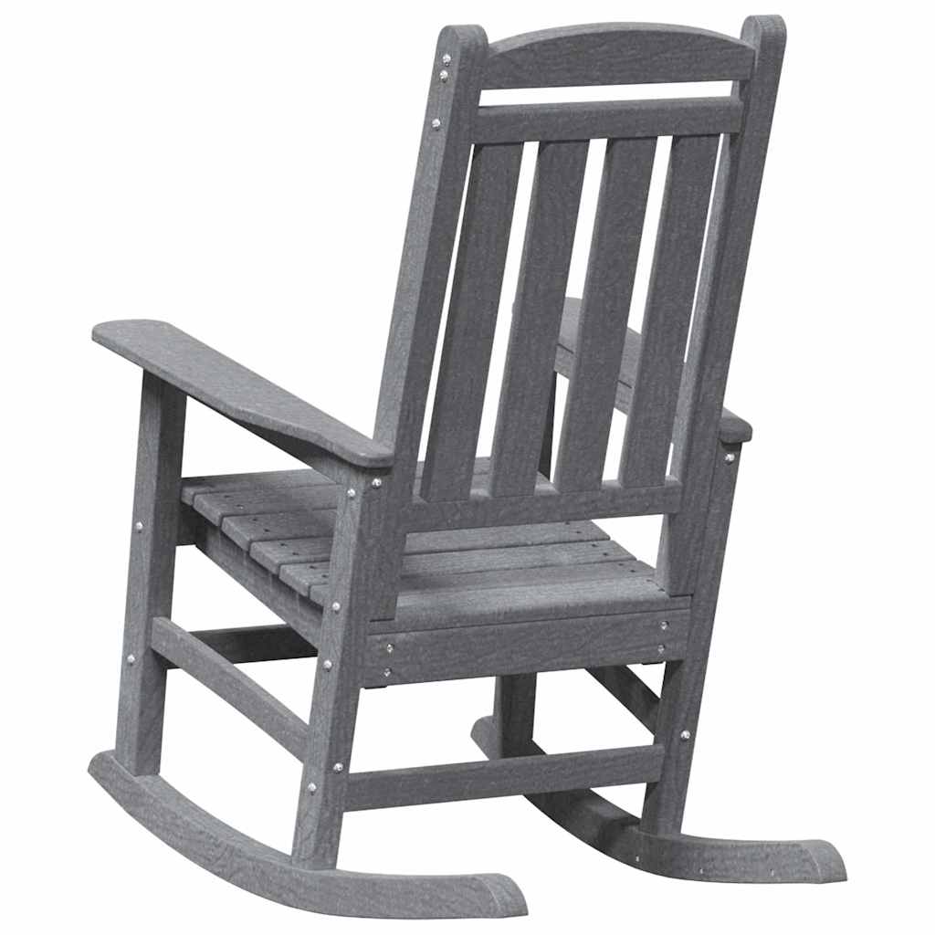 Schaukelstuhl für den Garten Hellgrau 92 x 70 x 108cm HDPE