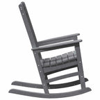 Schaukelstuhl für den Garten Hellgrau 92 x 70 x 108cm HDPE