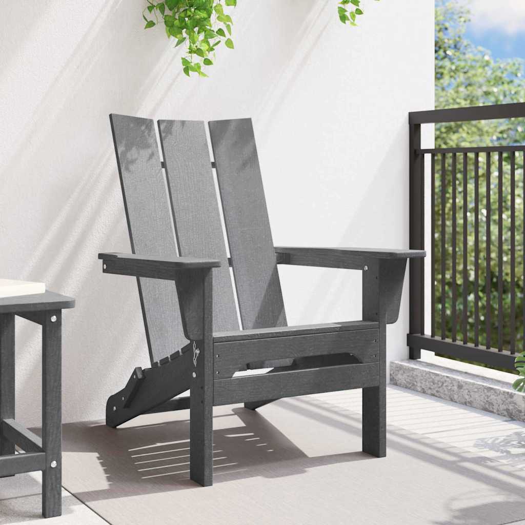 Klappbarer Adirondack-Stuhl Hellgrau 80,5 x 74,5 x 92 cm HDPE