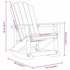 Adirondack-Schaukelstuhl Marineblau 92 x 73,5 x 92 cm HDPE