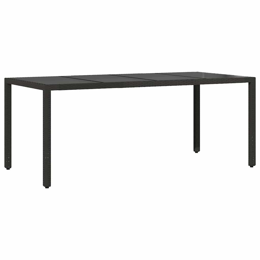 Garten Essgruppe 9 pcs Schwarz Poly-Rattan