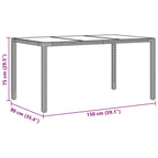 Garten Essgruppe 7 pcs Braun Poly-Rattan