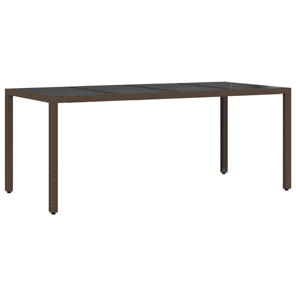Garten Essgruppe 9 pcs Braun Poly-Rattan