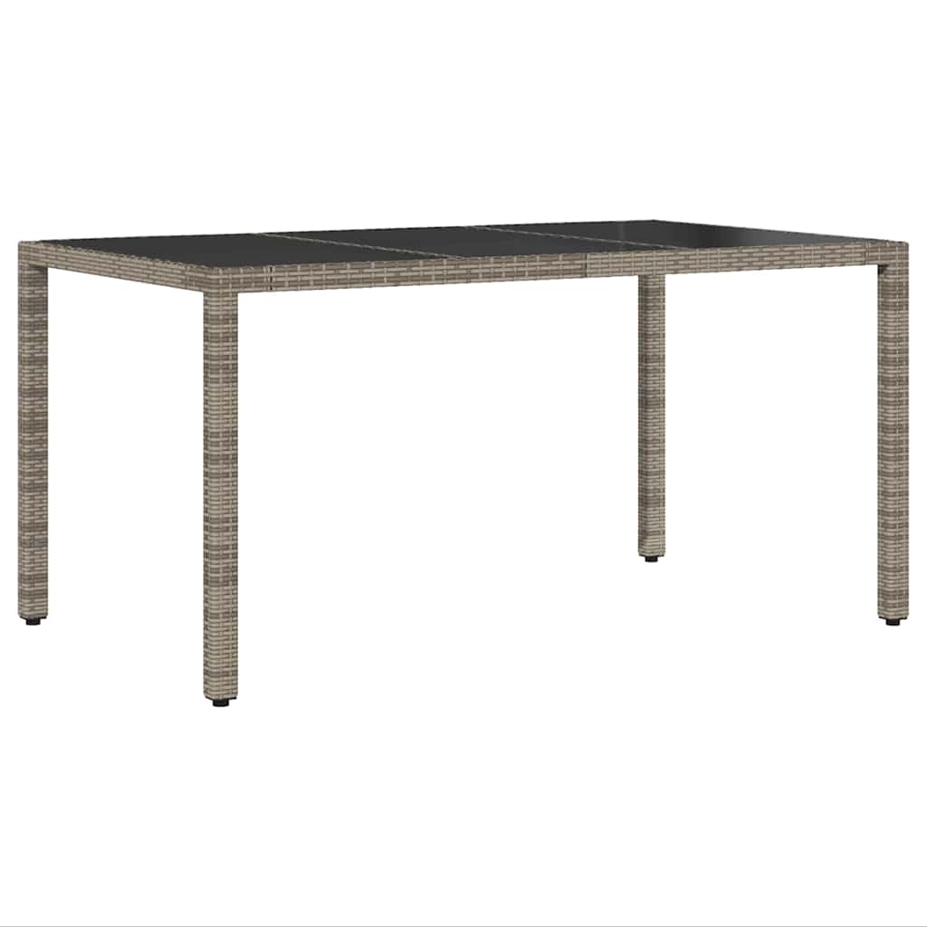 Garten Essgruppe 7 pcs Grau Poly-Rattan