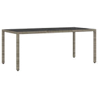 Garten Essgruppe 7 pcs Grau Poly-Rattan