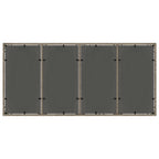 Garten Essgruppe 9 pcs Grau Poly-Rattan