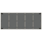 Garten Essgruppe 9 pcs Grau Poly-Rattan