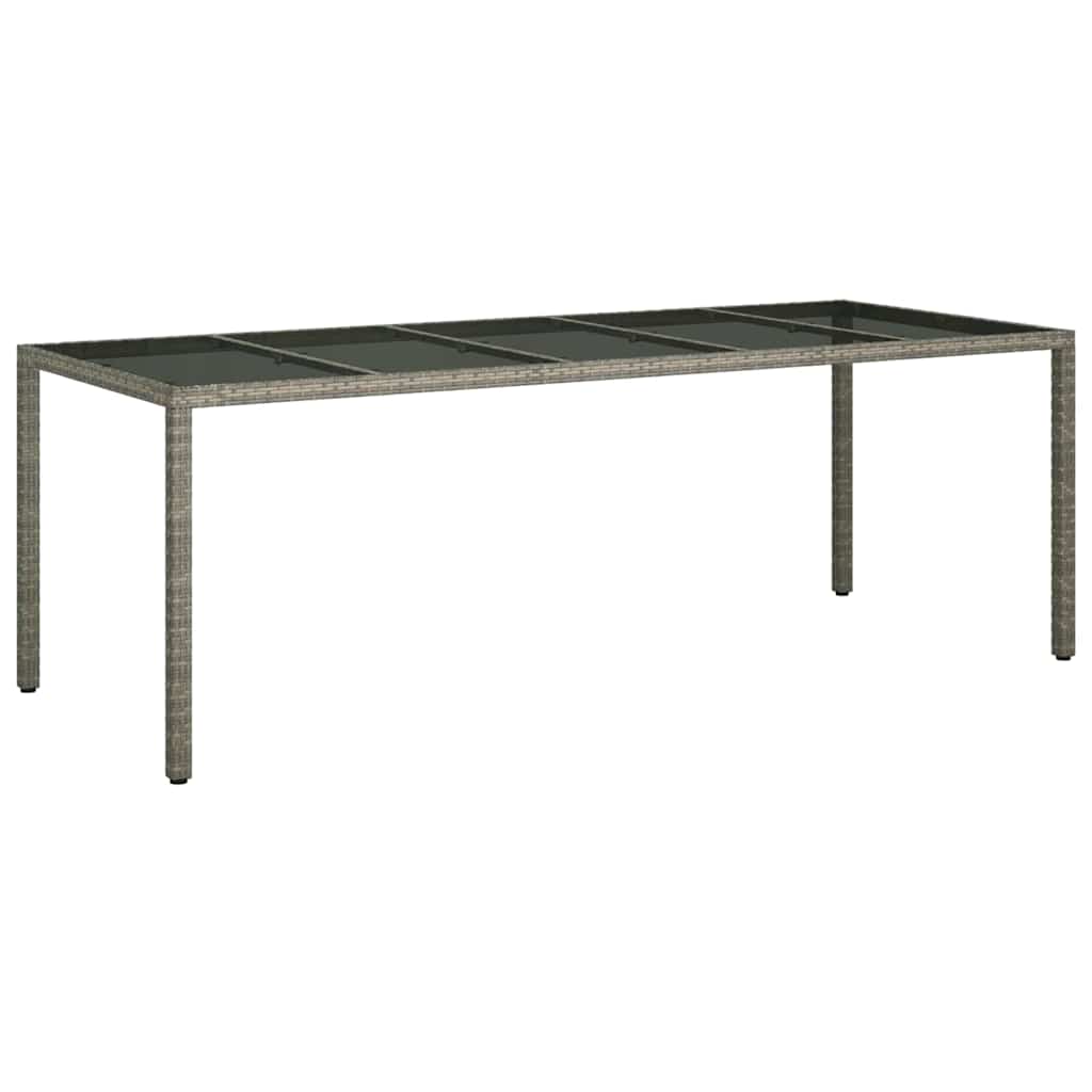 Garten Essgruppe 11 pcs Grau Poly-Rattan