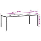 Garten Essgruppe 11 pcs Grau Poly-Rattan