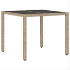 Garten Essgruppe 3 pcs Beige Poly-Rattan