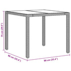 Garten Essgruppe 5 pcs Beige Poly-Rattan