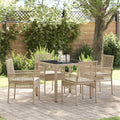 Garten Essgruppe 5 pcs Beige Poly-Rattan