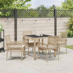 Garten Essgruppe 5 pcs Beige Poly-Rattan