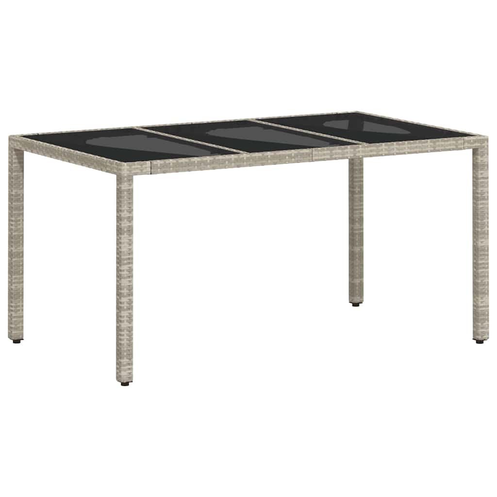Garten Essgruppe 5 pcs Hellgrau Poly-Rattan