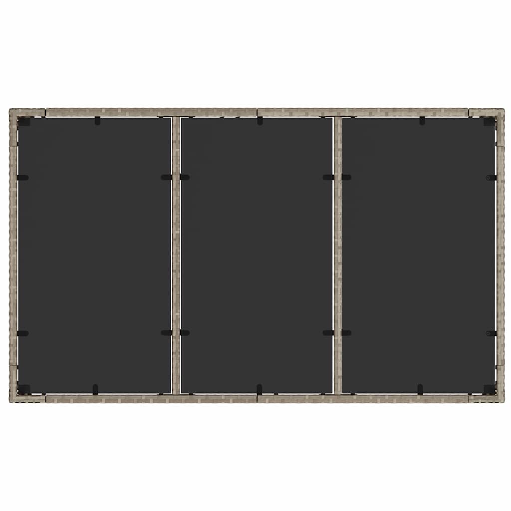 Garten Essgruppe 5 pcs Hellgrau Poly-Rattan