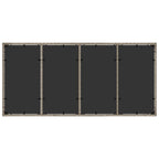 Garten Essgruppe 7 pcs Hellgrau Poly-Rattan