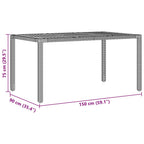 Garten Essgruppe 5 pcs Schwarz Poly-Rattan