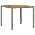 Garten Essgruppe 3 pcs Grau Poly-Rattan