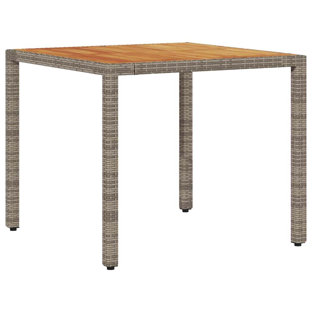 Garten Essgruppe 5 pcs Grau Poly-Rattan