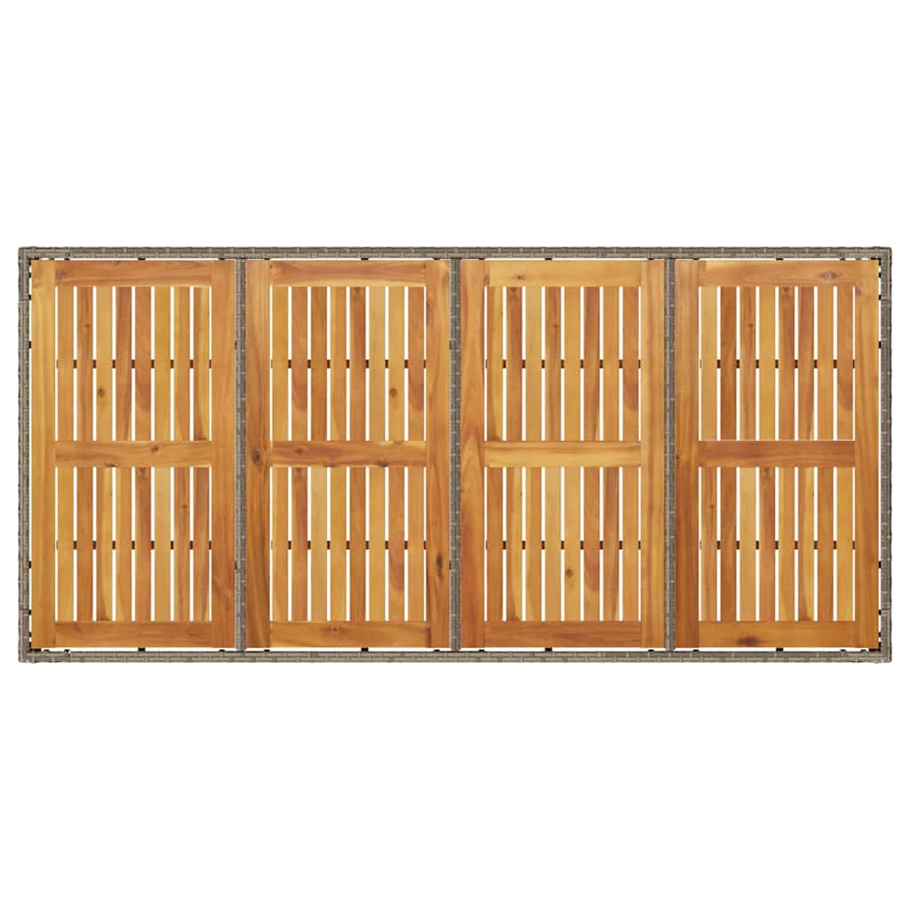 Garten Essgruppe 7 pcs Grau Poly-Rattan
