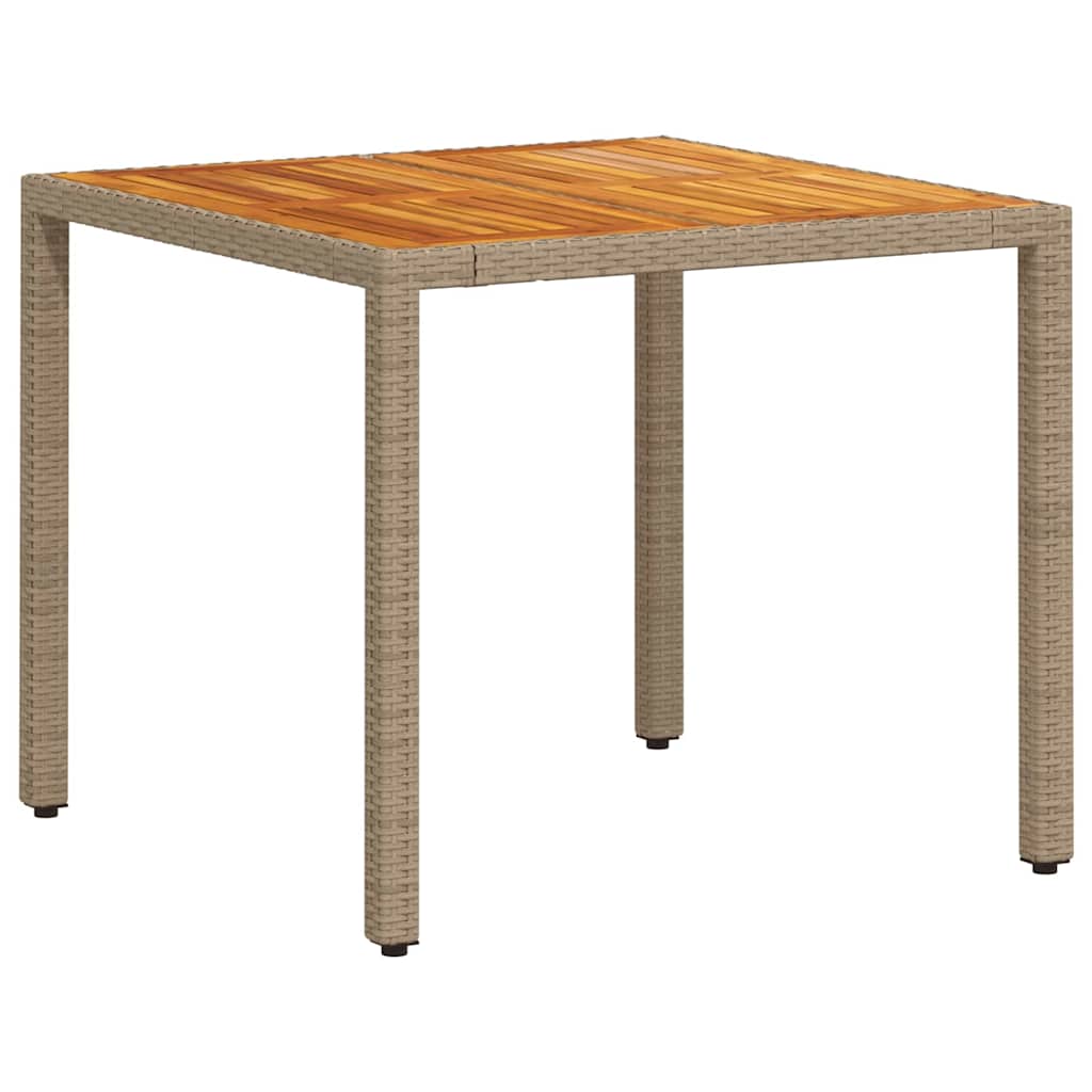 Garten Essgruppe 5 pcs Beige Poly-Rattan