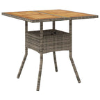 Garten Essgruppe 3 pcs Grau Poly-Rattan