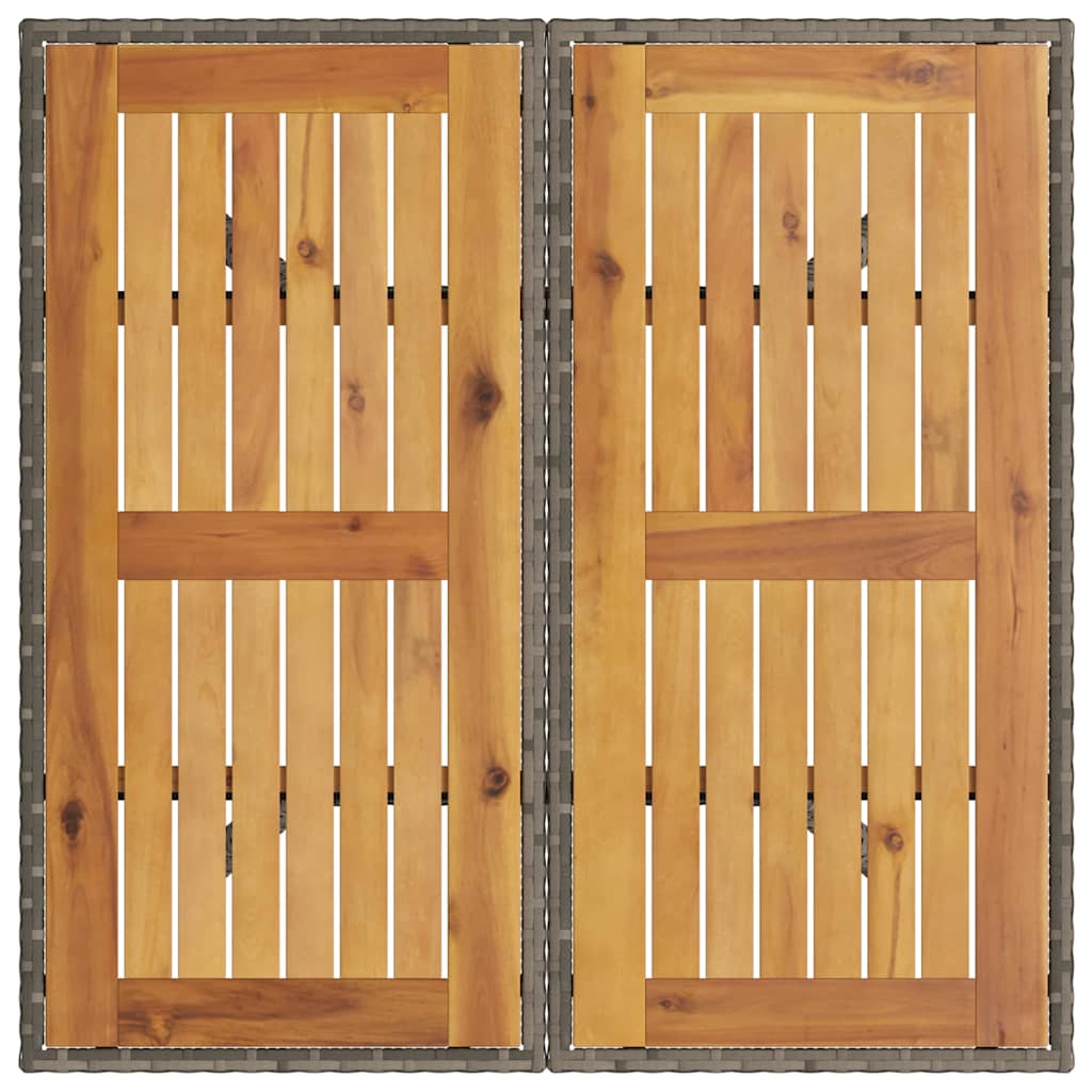 Garten Essgruppe 5 pcs Grau Poly-Rattan