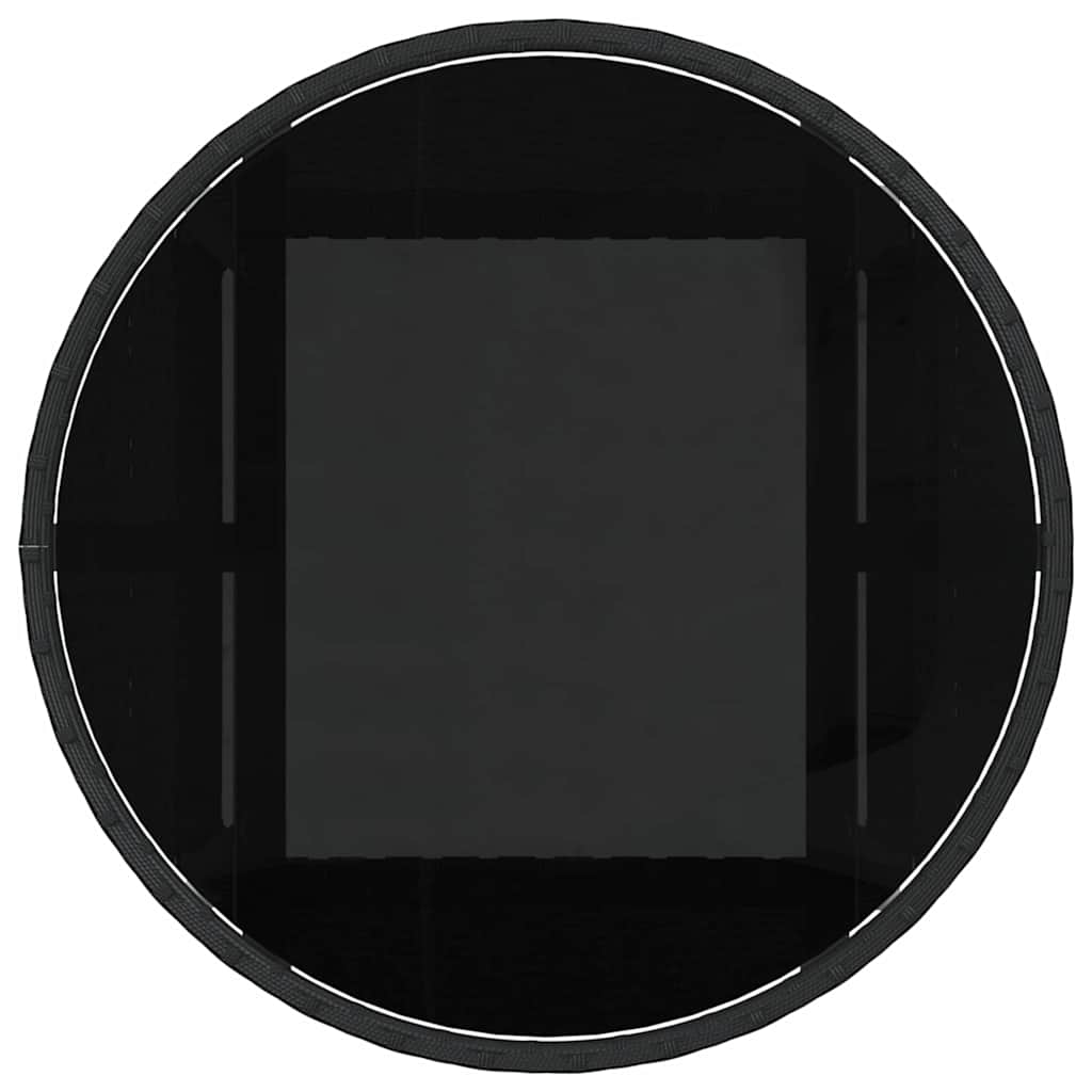 Garten Essgruppe 5 pcs Schwarz Poly-Rattan