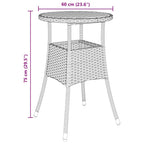 Garten Essgruppe 3 pcs Schwarz Poly-Rattan