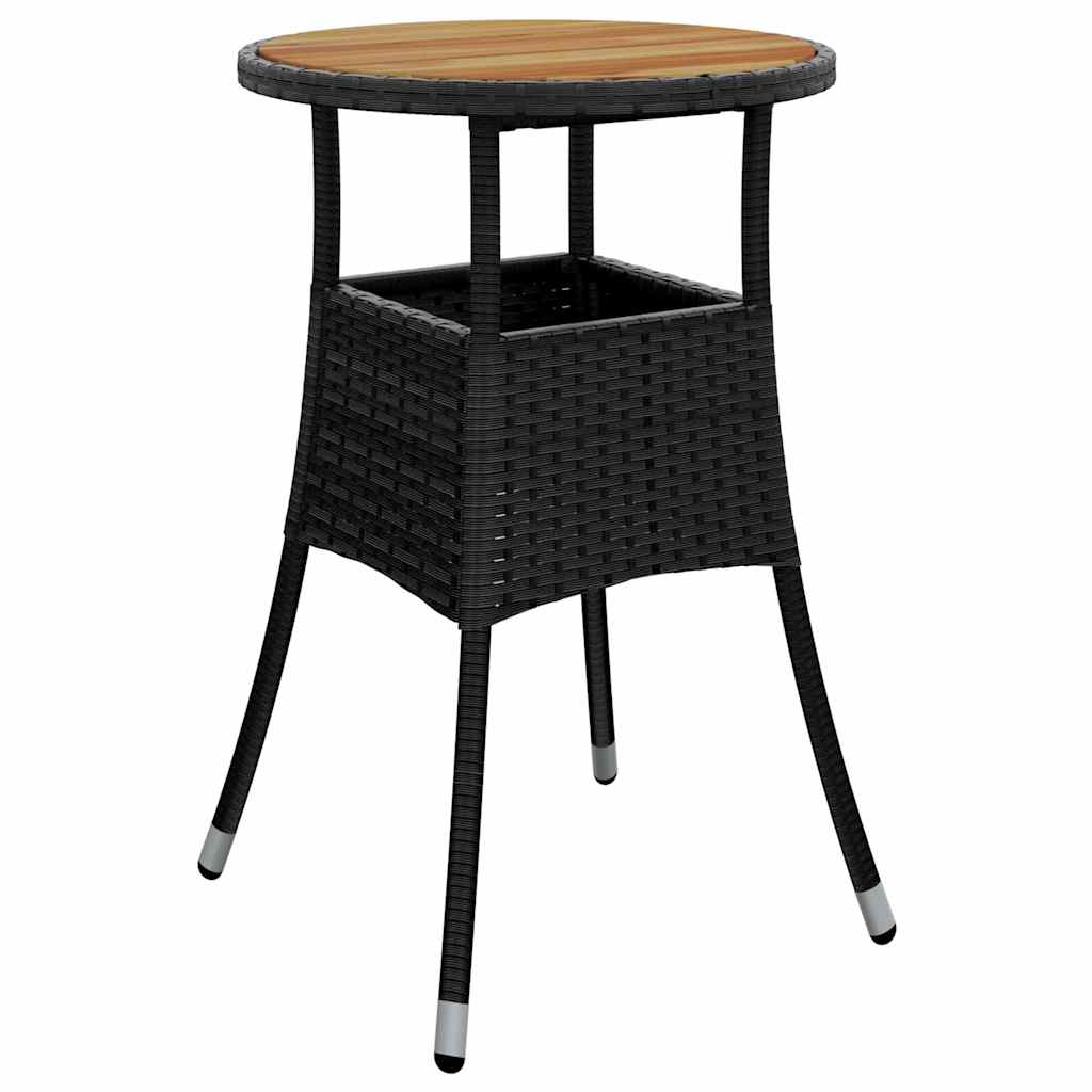 Garten Essgruppe 5 pcs Schwarz Poly-Rattan