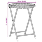 Garten Bistro Set 3 pcs Grau Poly-Rattan