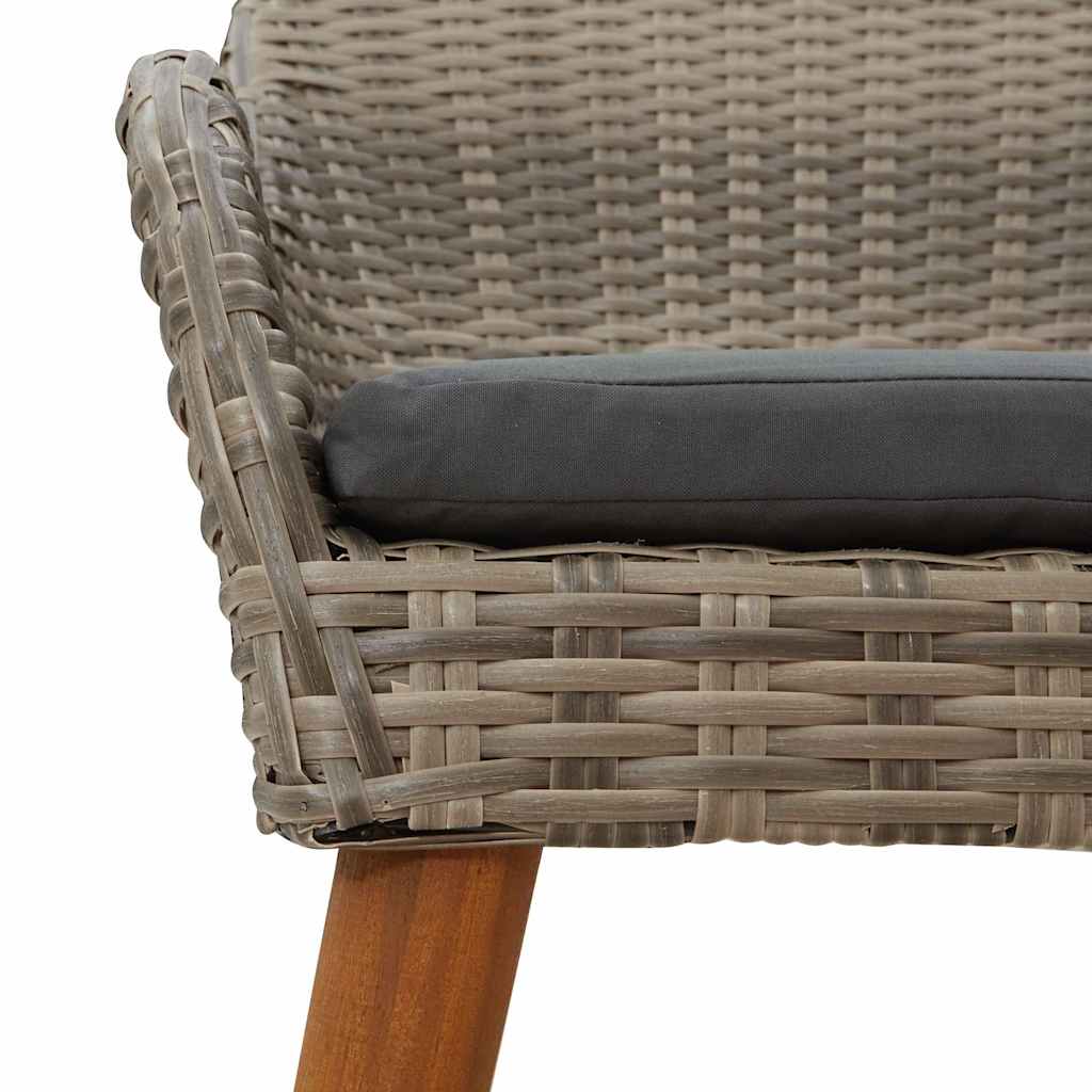 Gartenstuhl 2 pcs Schwarz 62,5 x 55 x 82 cm Poly-Rattan