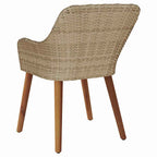 Gartenstuhl 2 pcs Beige 62,5 x 55 x 82 cm Poly-Rattan