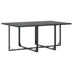 Garten Essgruppe 7 pcs Schwarz Stahl