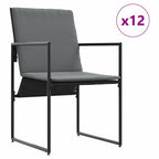 Garten Essgruppe 13 pcs Schwarz Stahl