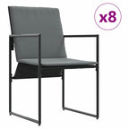 Garten Essgruppe 13 pcs Schwarz Stahl