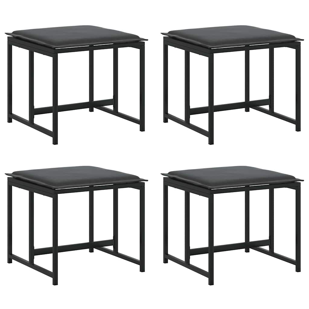 Garten Essgruppe 13 pcs Schwarz Stahl